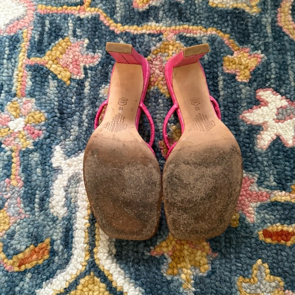 Charlotte Stone Zuma Open-Toe Low Heel Sandal in Fandango Pink 10 - Picture 6 of 6